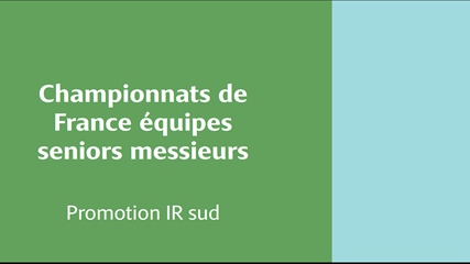 Promotion Seniors Messieurs IR Sud